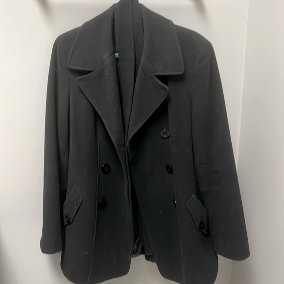 Calvin Klein charcoal gray wool pea coat, size 8 - Picture 1 of 4